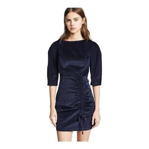 NWT Rebecca Taylor La Vie Corduroy Dress Navy Blue Size M